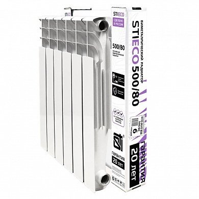 Биметаллический радиатор STI ECO RUS BM 500/80 6 сек