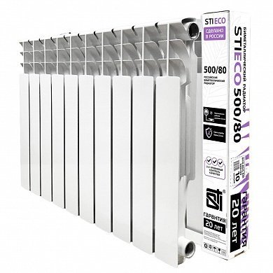 Биметаллический радиатор STI ECO RUS BM 500/80 10 сек