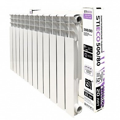 Биметаллический радиатор STI ECO RUS BM 500/80 12 сек