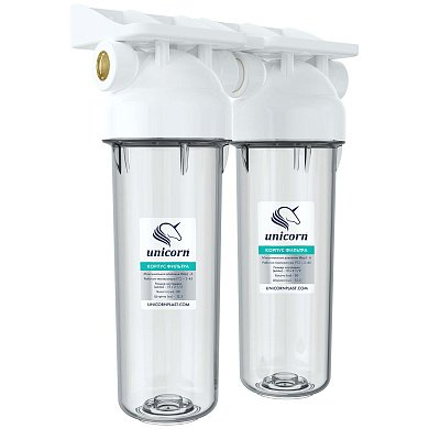 Фильтр прозрачный 2 ступени Unicorn KSBP DUO 34 SL10"