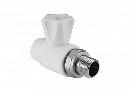 Кран PP-R шаровой Дн25 х3/4" для радиатора прямой (50/10) Valfex